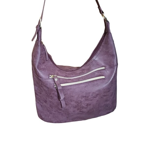 Faux Suede Hobo Purse - Picture 3 of 10